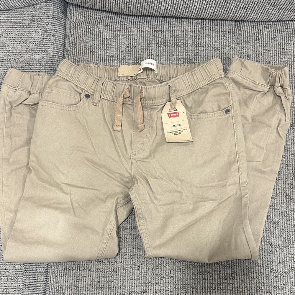Levi's Khaki Jogger Drawstring Pants